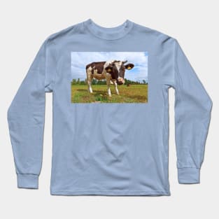 Funny cow looking at camera Long Sleeve T-Shirt